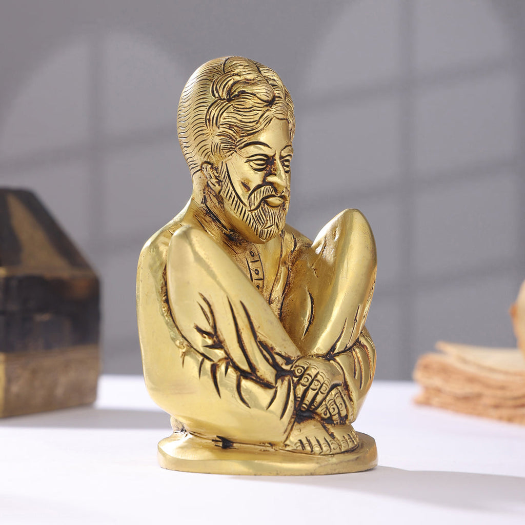 Brass Sadguru Saint Shankar Maharaj Idol (5.5 Inch) Vedansh Craft
