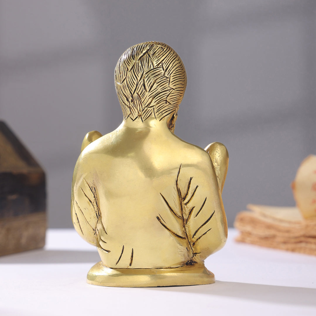 Brass Sadguru Saint Shankar Maharaj Idol (5.5 Inch) Vedansh Craft
