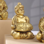 Brass Men Musical Set Of Five (5 Inch) Vedansh Craft