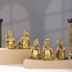 Brass Men Musical Set Of Five (5 Inch) Vedansh Craft