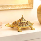 Brass Superfine Dashavatara Shree Yantra Tortoise (6 Inch) Vedansh Craft