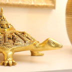 Brass Superfine Dashavatara Shree Yantra Tortoise (6 Inch) Vedansh Craft