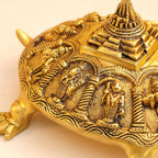 Brass Superfine Dashavatara Shree Yantra Tortoise (6 Inch) Vedansh Craft
