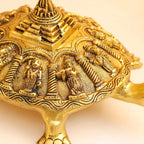 Brass Superfine Dashavatara Shree Yantra Tortoise (6 Inch) Vedansh Craft