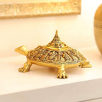 Brass Superfine Dashavatara Shree Yantra Tortoise (6 Inch) Vedansh Craft