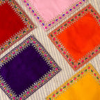 Hand Embroidered  And Sequin Work God Pooja Asana (12 X 10 Inch) Vedansh Craft