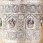 Brass Silver Plated Ashtalakshmi Decorative Pot Vedansh Craft