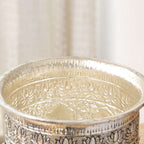 Brass Silver Plated Ashtalakshmi Decorative Pot Vedansh Craft
