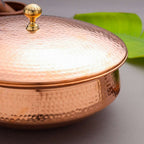 Copper Handi/Lagan With Lid (6 Inch) Vedansh Craft