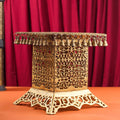 Brass Stool With Forty Hanging Bells (15.5 Inch) Vedansh Craft