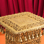 Brass Stool With Forty Hanging Bells (15.5 Inch) Vedansh Craft