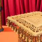 Brass Stool With Forty Hanging Bells (15.5 Inch) Vedansh Craft