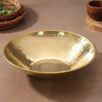 Brass Hammered Tasla (13.7 INCH) Vedansh Craft
