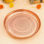 COPPER THALI (11.5 INCH) Vedansh Craft