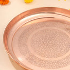 COPPER THALI (11.5 INCH) Vedansh Craft