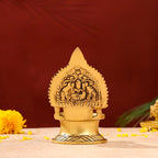 Brass Gaja Lakshmi Diya (5.1 Inch) Vedansh Craft