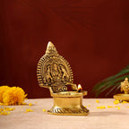Brass Gaja Lakshmi Diya (5.1 Inch) Vedansh Craft