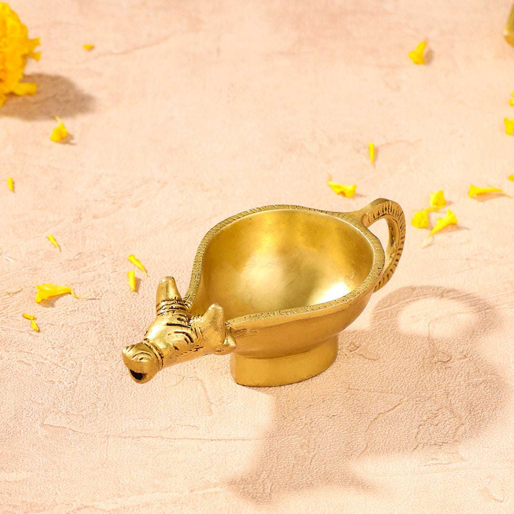 Brass Nandi Diya (2 Inch) Vedansh Craft