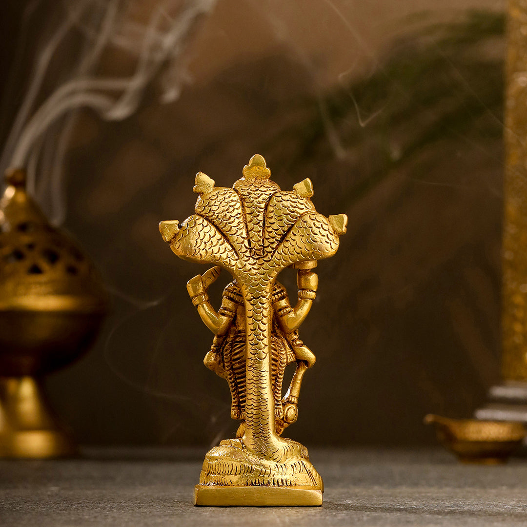 Brass Lord Vishnu Standing Idol (5 Inch) Vedansh Craft