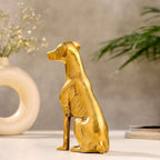 Brass Dog Sitting Statue (7.2 INCH) Vedansh Craft