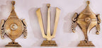 Brass Shankha Chakra Namaha Garuda Hanuman And Kalash Wall Hanging Set Vedansh Craft