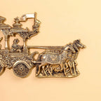 Brass Arjun And Krishna Rath Wall Hanging (7.3 Inch) Vedansh Craft