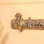 Brass Ganesha "Welcome" Wall Hanging Plate (15.5 Inch) Vedansh Craft