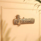 Brass Ganesha "Welcome" Wall Hanging Plate (15.5 Inch) Vedansh Craft