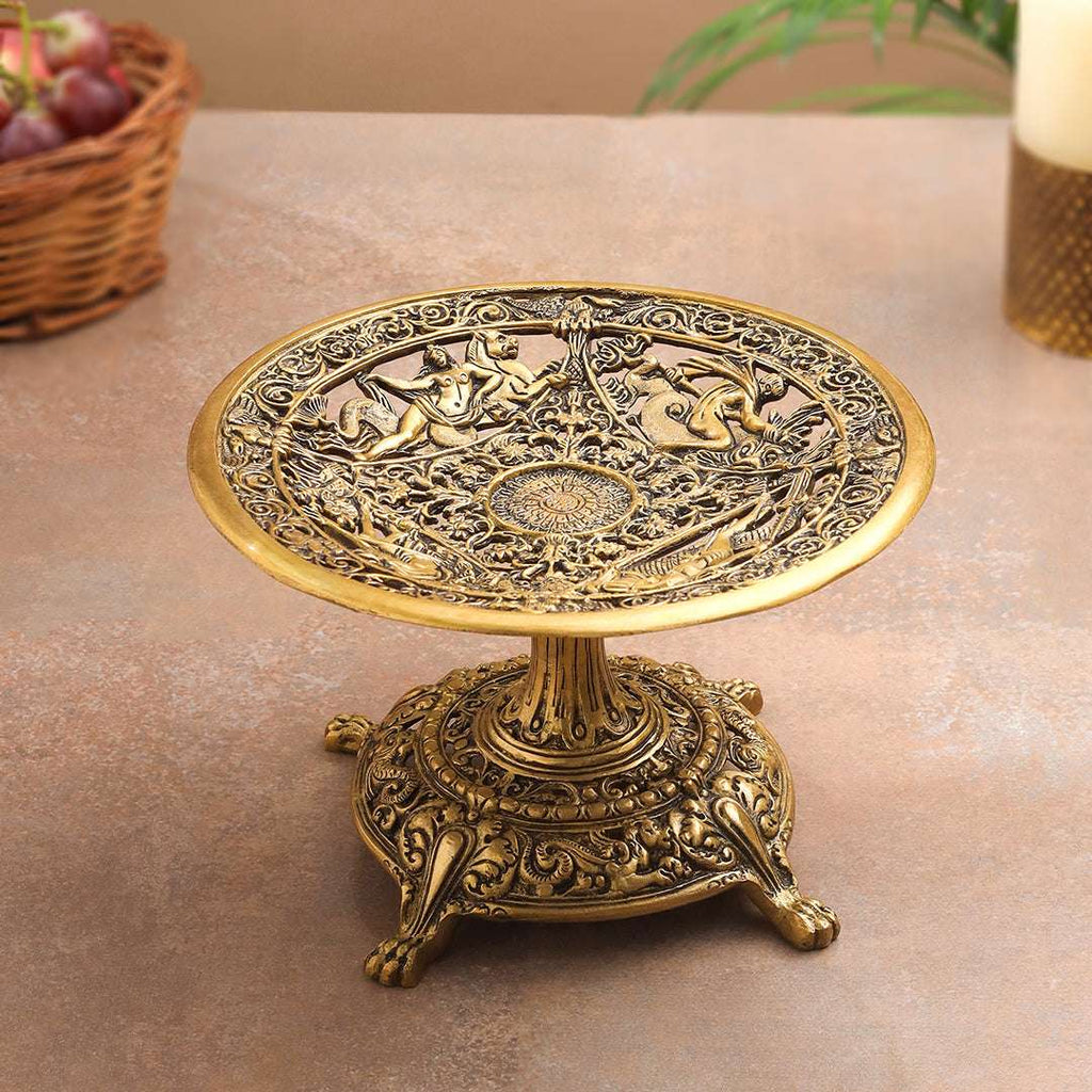 Brass Fruit Table Tray / Stand (5.5 Inch) Vedansh Craft