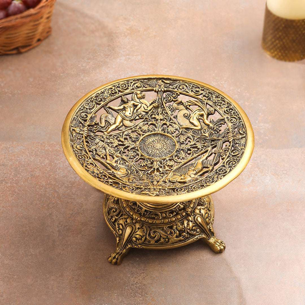 Brass Fruit Table Tray / Stand (5.5 Inch) Vedansh Craft