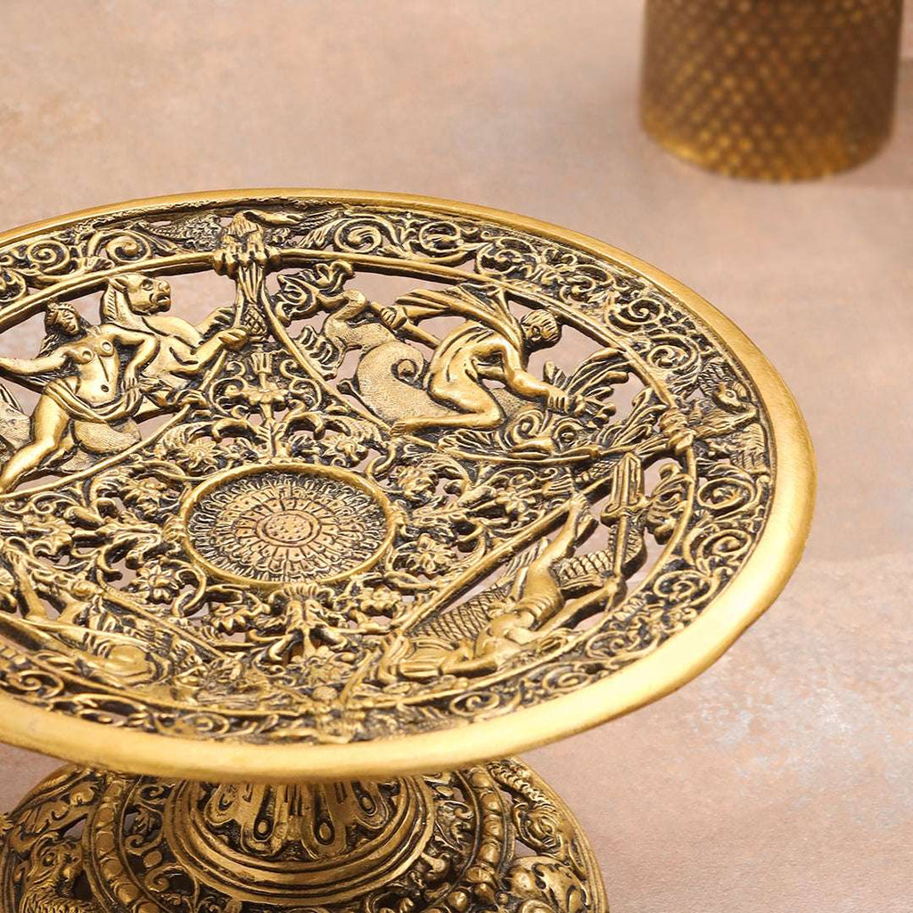 Brass Fruit Table Tray / Stand (5.5 Inch) Vedansh Craft