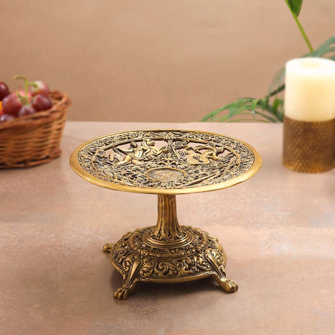 Brass Fruit Table Tray / Stand (5.5 Inch) Vedansh Craft