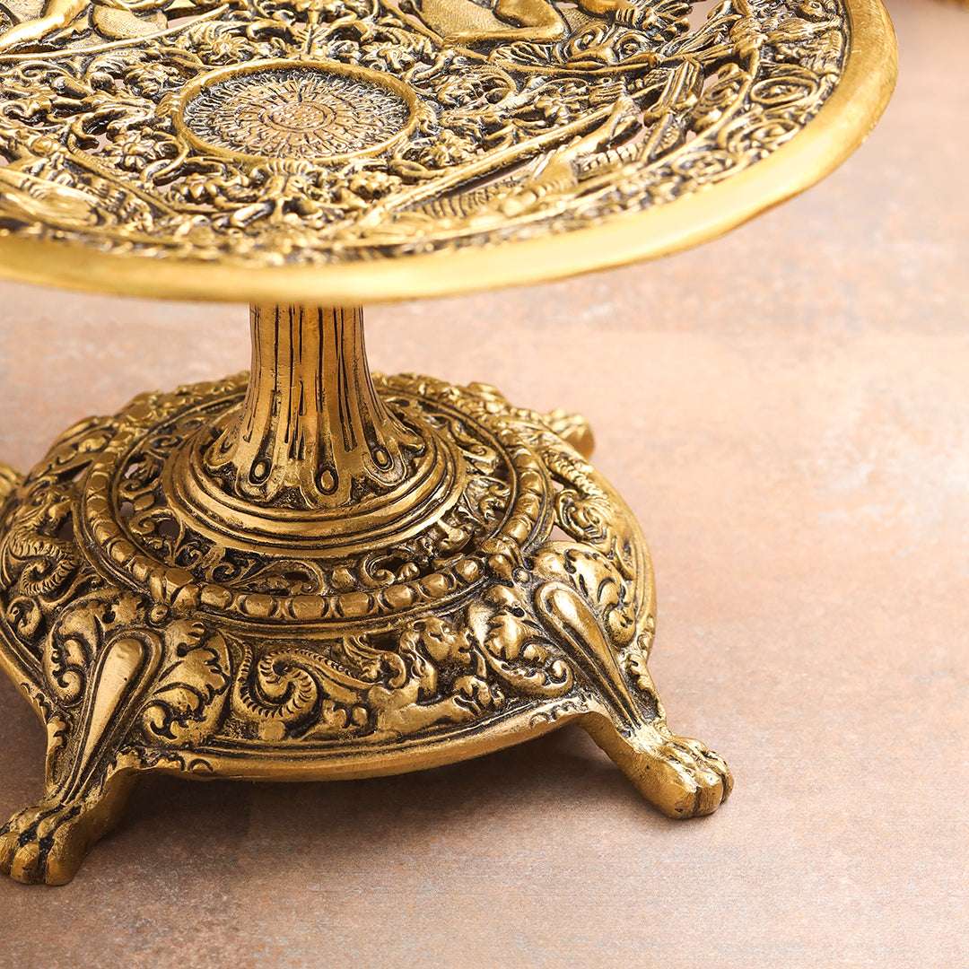 Brass Fruit Table Tray / Stand (5.5 Inch) Vedansh Craft