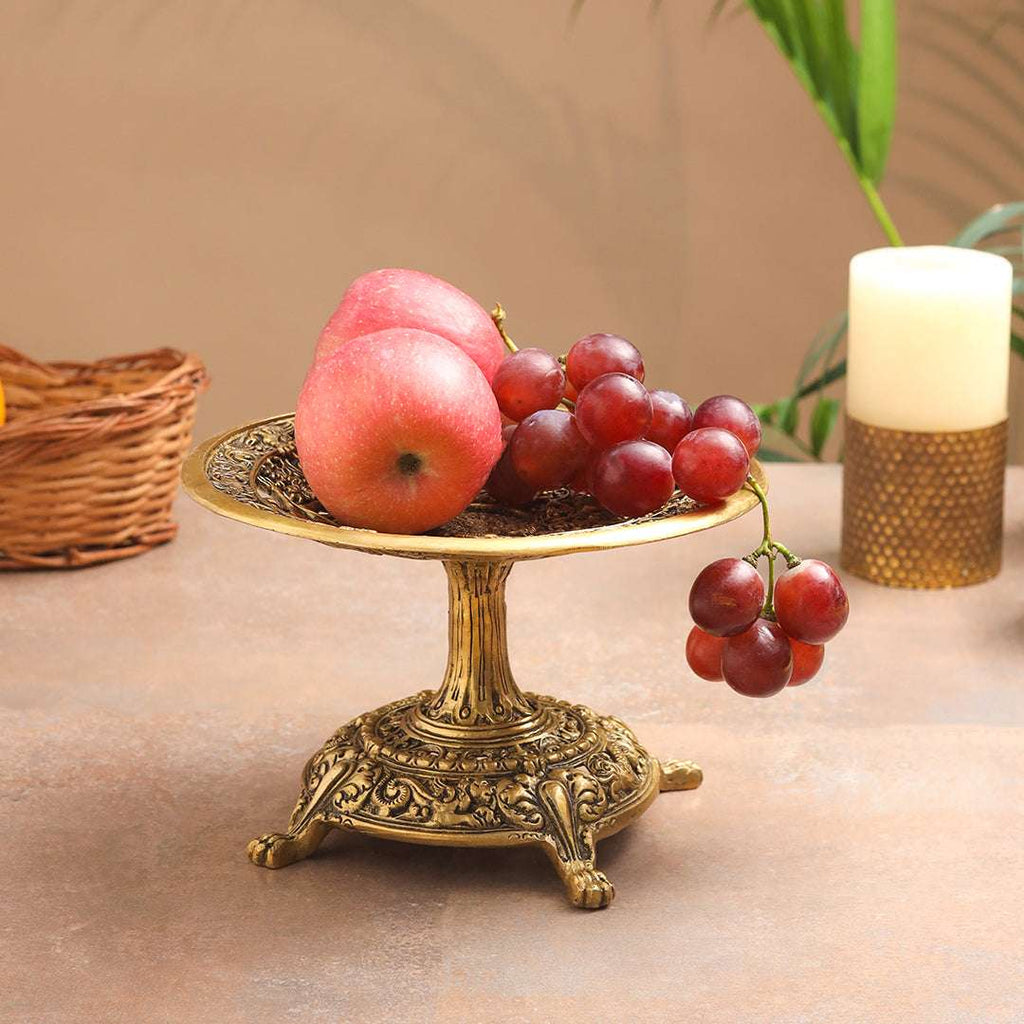 Brass Fruit Table Tray / Stand (5.5 Inch) Vedansh Craft