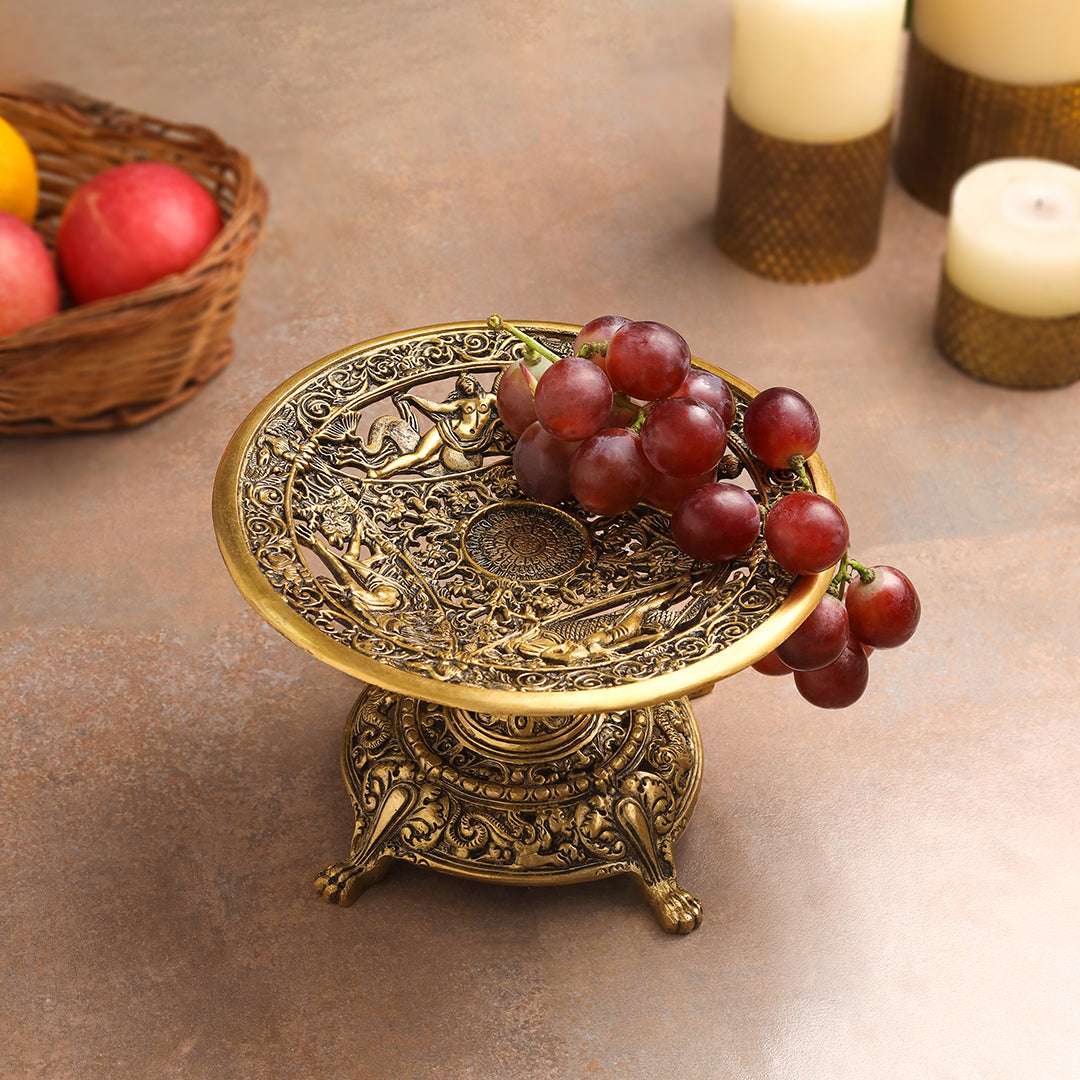Brass Fruit Table Tray / Stand (5.5 Inch) Vedansh Craft