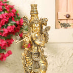 Brass Lightweight Standing Krishna Idol Vedansh Craft