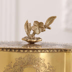 Brass Dry Fruit Box with Floral Lid Vedansh Craft