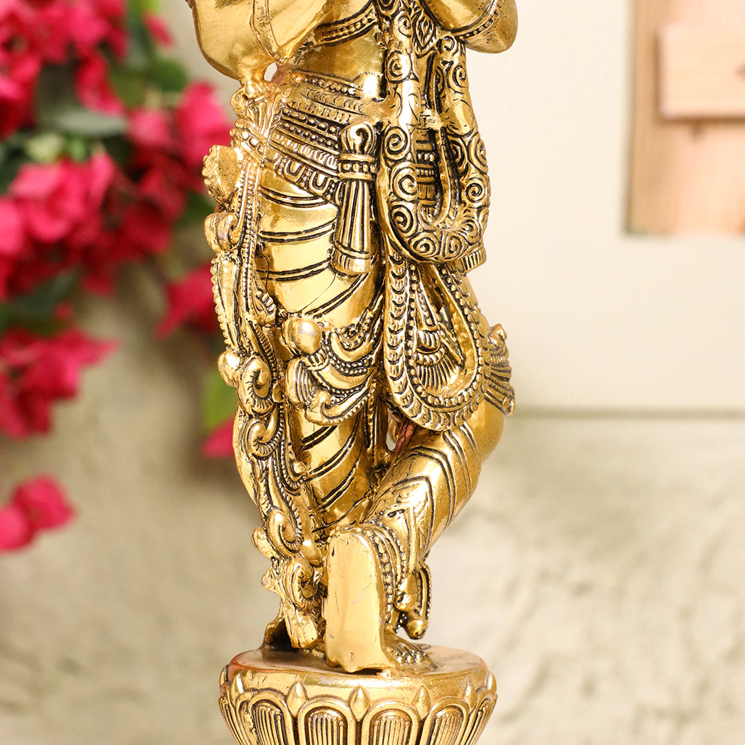 Brass Standing Krishna Idol Vedansh Craft