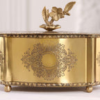 Brass Dry Fruit Box with Floral Lid Vedansh Craft