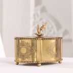 Brass Dry Fruit Box with Floral Lid Vedansh Craft