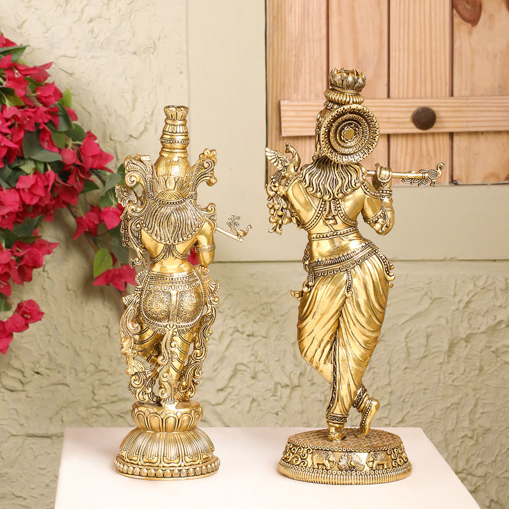 Brass Standing Krishna Idol Vedansh Craft