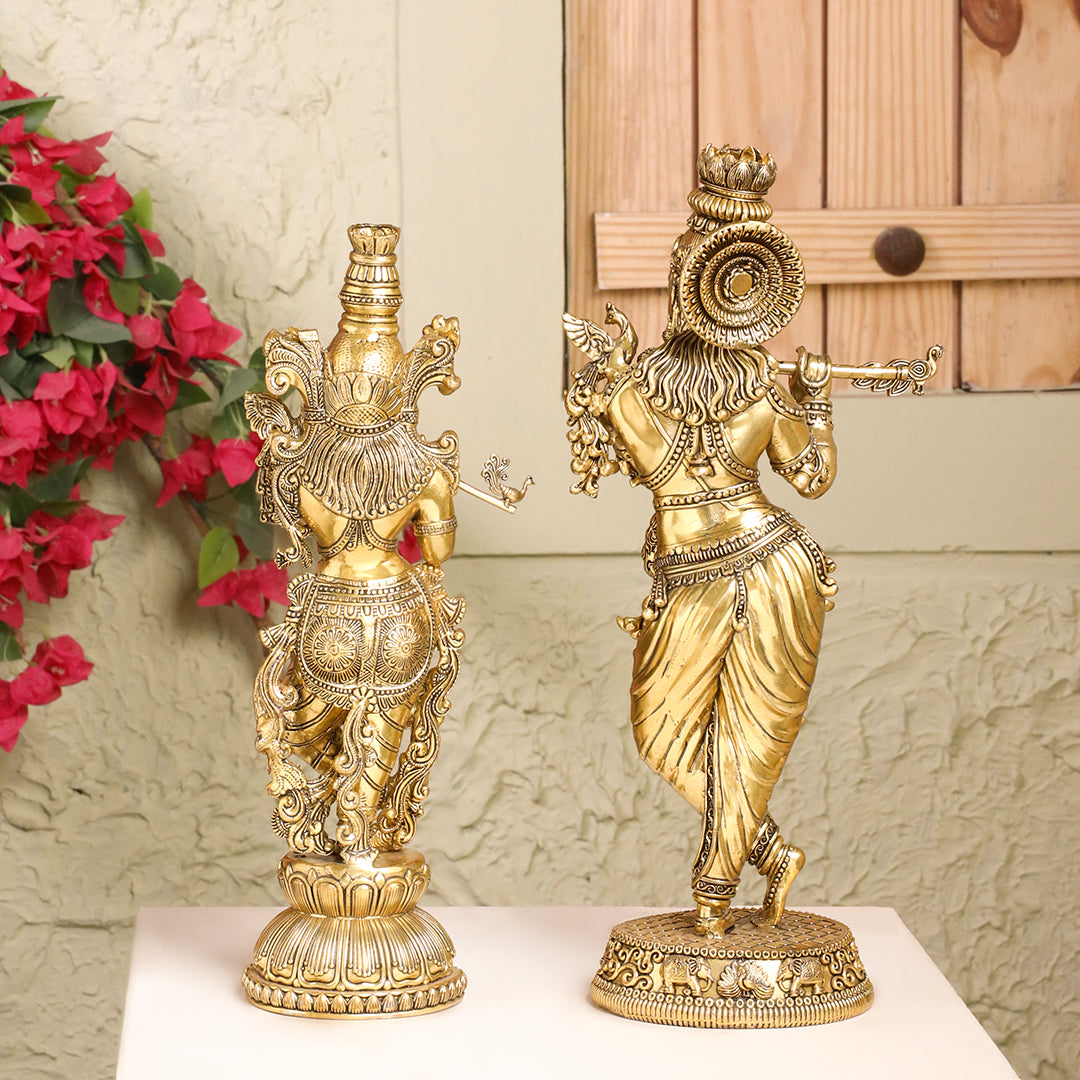 Brass Standing Krishna Idol Vedansh Craft