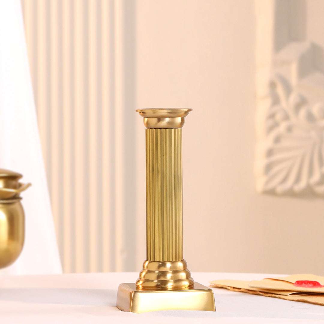 Brass Candle Stand Holder (6.7 Inch) Vedansh Craft