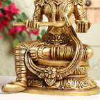 Brass Goddess Annapurna Idol – Bestower of Nourishment & Prosperity (10.5 Inch) Vedansh Craft