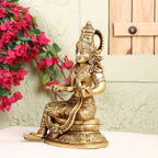 Brass Goddess Annapurna Idol – Bestower of Nourishment & Prosperity (10.5 Inch) Vedansh Craft