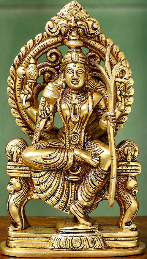 Brass Goddess Rajarajeshwari Idol – Divine Mother of the Universe (7.5 Inch) Vedansh Craft