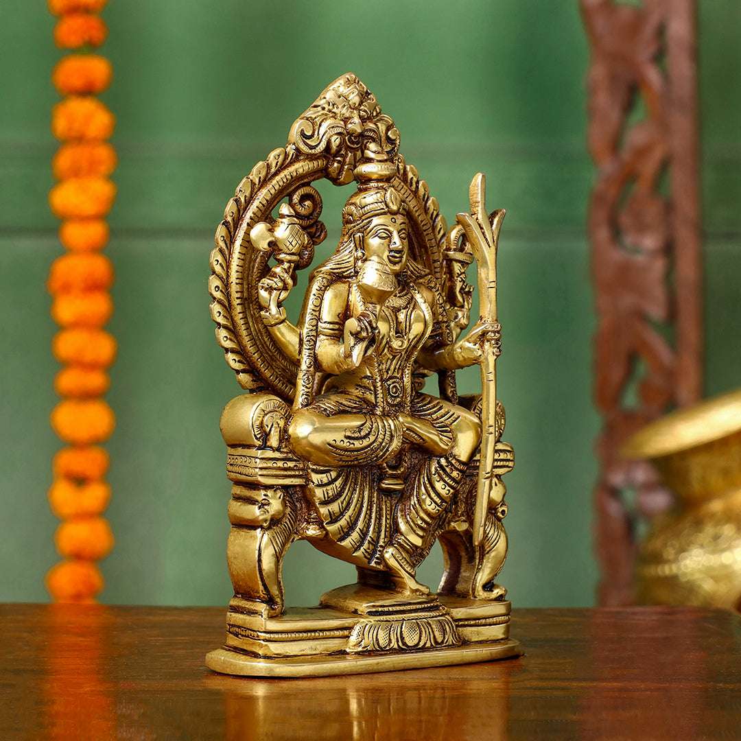Brass Goddess Rajarajeshwari Idol – Divine Mother of the Universe (7.5 Inch) Vedansh Craft