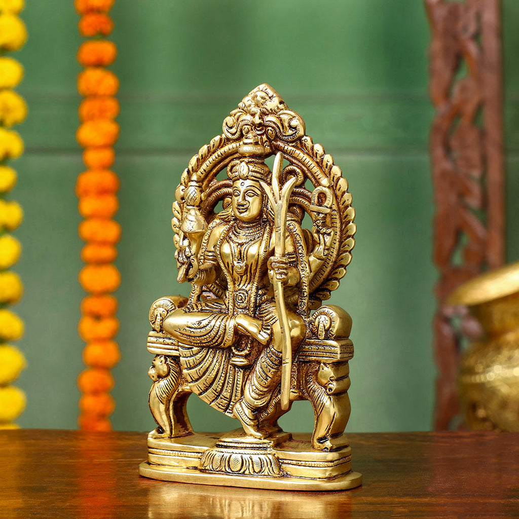 Brass Goddess Rajarajeshwari Idol – Divine Mother of the Universe (7.5 Inch) Vedansh Craft