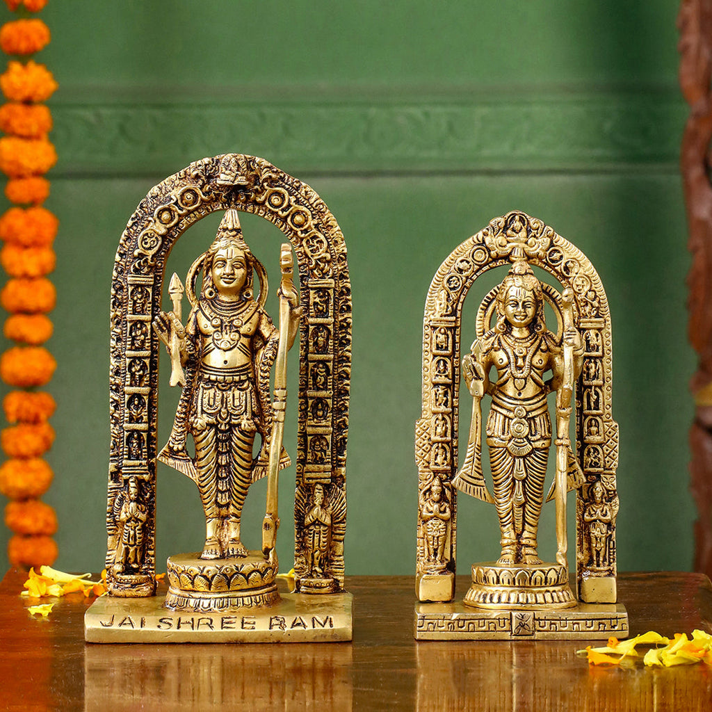 Brass Lord Ram Idol – Traditional Ram Darbar Style Statue Vedansh Craft