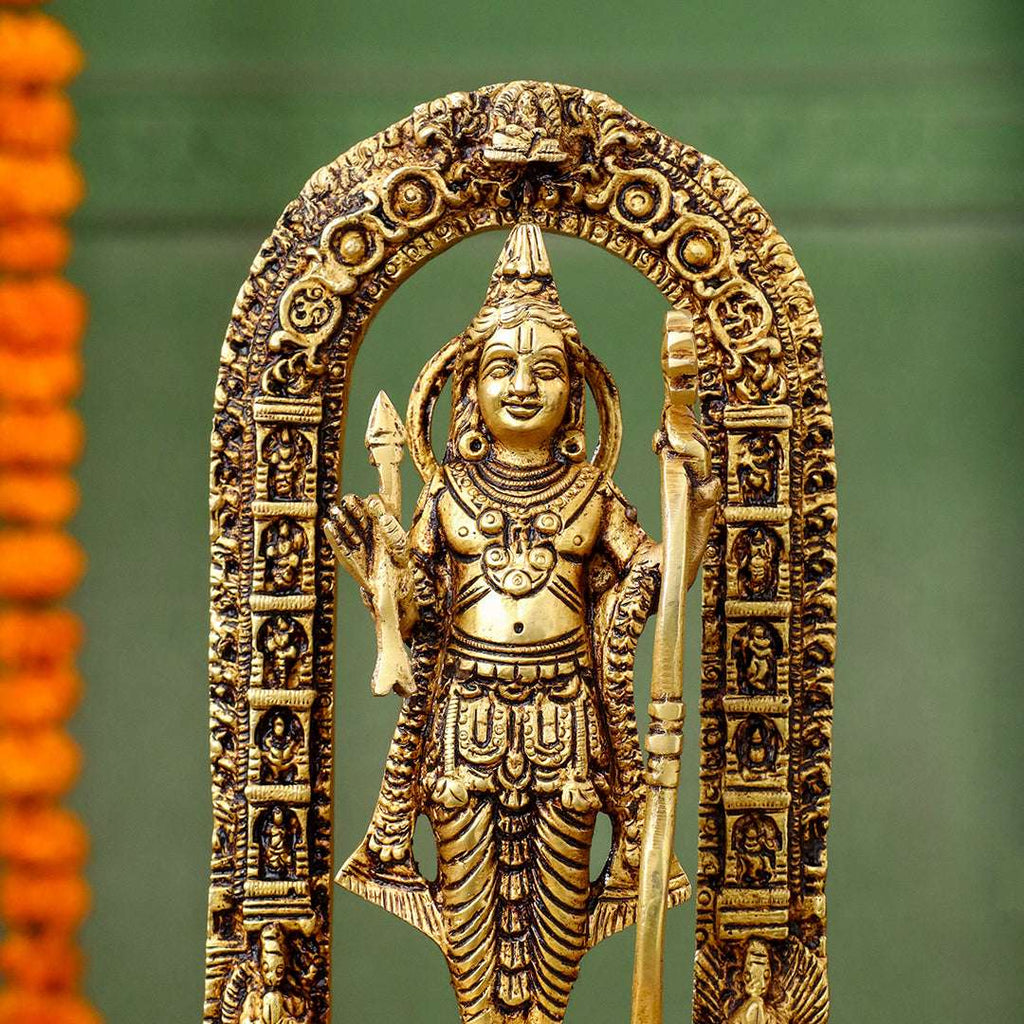 Brass Lord Ram Idol – Traditional Ram Darbar Style Statue Vedansh Craft